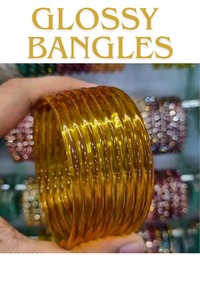 Bracelets classiques modernes en verre gelée plaqué argent, écologiques, tendance, empilables, élégants pour femmes - Product Image 3