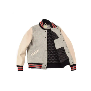 Wholesale Streetwear Men Outdoor Custom Chenille Embroidery <b>Leather</b> Sleeve Baseball Letterman Varsity <b>Jacket</b> for Men - Product Image 5