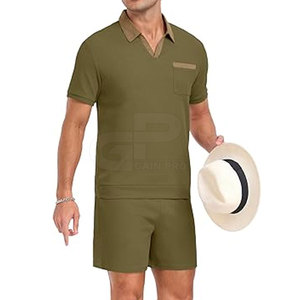 Conjunto de pantalones cortos para hombre, listos para hacer ejercicio, ligeros, cómodos y flexibles para correr en el gimnasio o actividades informales de verano - Product Image 2