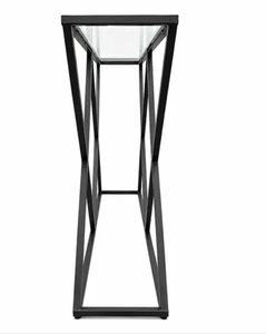 Modern Metal Coffee <b>Table</b> Base Glass Top <b>Side</b> <b>Table</b> Frame <b>Black</b> Iron Pedestal Stand for Living Room - Product Image 3