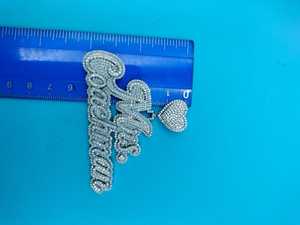 Pendentif personnalisé en forme de cœur avec moissanite, en argent 925, style hip-hop, pour femme, cadeau pour elle - Product Image 2