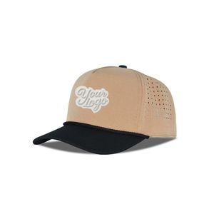 Casquette de golf légère et imperméable, structurée, avec détail en corde, trous découpés au laser, logo brodé 3D personnalisé pour golfeurs actifs - Product Image 1