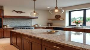 Encimera de Granito Pulido Color Marrón Bronceado, Superficie con Aspecto de Mármol para Isla de Cocina, Piedra Natural para Villa - Product Image 2