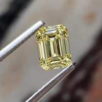 Diamante Suelto Cultivado en Laboratorio con Certificación IGI, Corte Esmeralda, Color Amarillo Fantasía, CVD, VVS VS, Corte Excelente para Joyería Fina