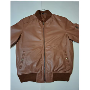 เสื้อแจ็คเก็ตหนังคอตั้งสำหรับผู้ชายสำหรับใส่ในฤดูหนาว - Product Image 5