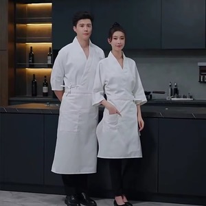 Uniformes de Chef de Verano, Ropa de Trabajo de Manga Corta Tejida para Hombres y Mujeres, para Restaurante de Sushi, Cocina, Bar - Product Image 5