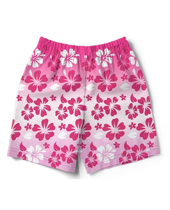 <b>Men's</b> Floral Print Board Shorts Quick Dry Drawstring Waist Casual Swim <b>Trunks</b> for Beach Summer - Product Image 4