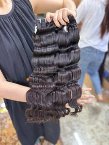 Offre de gros Paquets de cheveux humains de vague profonde et cheveux bruts vietnamiens de qualité supérieure à frontal au prix d'usine - Product Image 5