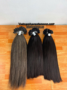 Extensions de cheveux vierges Remy vietnamiens, tissage machine, ondulation soyeuse droite, 100g, haute qualité - Product Image 3