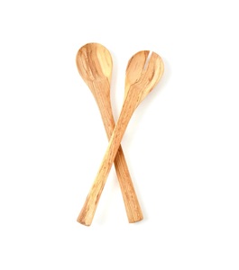 Ensemble de 2 ustensiles en bois d'acacia pour servir les salades, design best-seller, prix de gros usine. - Product Image 1