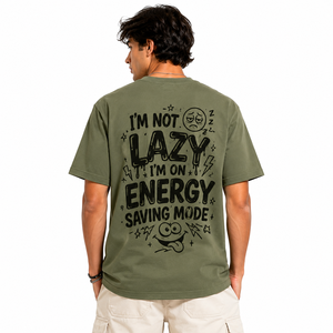 Sangita Men's Khaki Short Sleeve T-Shirt O-Neck Regular Fit Cartoon Print Breathable Casual 100% Cotton - Product Image 2