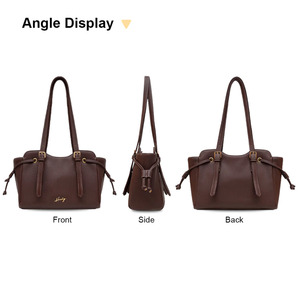 กระเป๋าถือผู้หญิงทรงบอสตัน รุ่นคลาสสิค Hody TASHA BAG ขนาด 10.6 นิ้ว หนังสังเคราะห์คุณภาพพรีเมียม ปิดด้วยซิป ซับในผ้าซาติน กระเป๋าสะพายลำลอง สองช่อง - Product Image 2