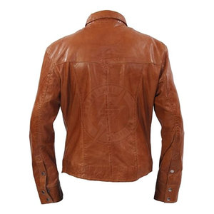 Diseña tus propias camisas de cuero para hombre de invierno, nuevo estilo, camisas de cuero para hombre de alta calidad a precio económico. - Product Image 4
