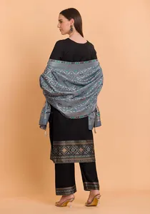 Safaa Winter Zainab Premium Acrowool Woven Unstitched Ladies <b>Dress</b> Material with Stole <b>woollen</b> suits <b>dress</b> material Winter Suits - Product Image 2