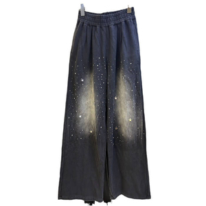 Online Wholesale 2026 Men Latest Hot Design Puff Printing <b>Stacked</b> Sweatpants With Fashionable Side Stripes <b>Jogger</b> Men Pant - Product Image 1