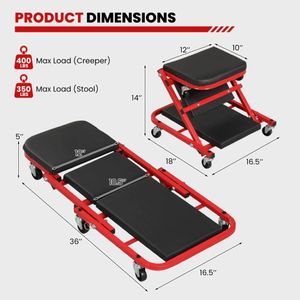 Carrello Pieghevole per Officina Meccanica e Garage, Strumento per Riparazioni Auto - Product Image 6