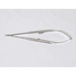 Porte-aiguilles micro-aiguilles à prise délicate, mâchoires extra-fines, manche rond, droit ou courbé, instrument chirurgical ZETOMEDPRO - Product Image 1