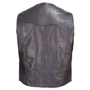 Gilet d'hiver en cuir véritable de qualité supérieure, personnalisable et respirant, pour homme, en vente en ligne - Product Image 2