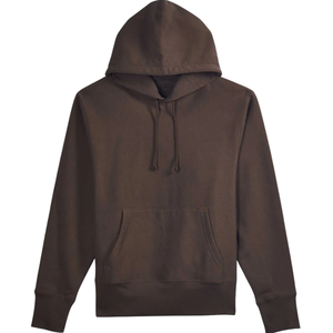 Men's Solid <b>Brown</b> Hooded Sweatshirt Regular Fit <b>Fleece</b> Cotton Casual Pullover with Front Pocket Autumn Wear Use for sale - Product Image 1