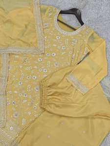 Lanzamiento de 3 Conjuntos de Kurti Listos para Usar - Plazzo con Dupatta - Product Image 2