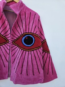 SHREE RADHA GOVIND EXPORTS Veste ethnique artisanale pour femme, en velours imprimé, broderie Suzani florale, chaude pour le printemps/l'automne/l'hiver - Product Image 5