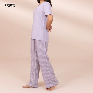 T-shirts respirants en toile de coton lavée unie pour femmes grandes tailles, manches courtes, style sportif, écologiques, séchage rapide, ensemble 2 pièces - Product Image 4