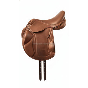 Silla de montar para caballo de doma y salto, personalizable, de cuero vacuno suave, equipo de equitación, diseño duradero. - Product Image 1