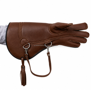Wholesale Falconry <b>Gloves</b> Premium PU Waterproof Hawk Handling Wrist Length Protective Raptor Custom Logo Sports <b>Gloves</b> - Product Image 3