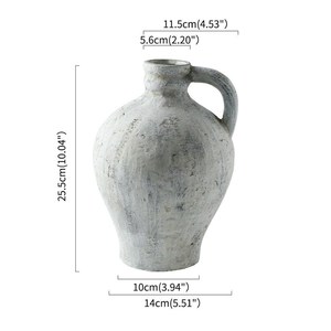 แจกันดอกไม้เซรามิกดินเผาทรงกลมลายทางทันสมัยสไตล์นอร์ดิก ดีไซน์หรูหรา พร้อมดอกไม้ประดิษฐ์สำหรับงานแต่งงาน ตัวอย่างสำหรับใช้โดย UO - Product Image 2