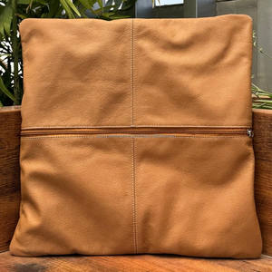 Home Decorative Soft Genuine <b>Leather</b> Square Chair Pad Vintage with Silver Tone Horse Bit Hardware Cushion Pad Dining Bench Seat - Product Image 5