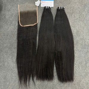 ผมต่อแบบตรงหยิก 3 มัด พร้อมปิดผม 1 ชิ้น ผมแท้เวียดนาม หนาแน่นทั้งเส้น ปลายผมหนาเป็นพิเศษ แบบ Double Drawn จำหน่ายเป็นชุด - Product Image 4