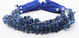 AAA Natural <b>Blue</b> Kyanite Faceted Teardrop Shape <b>Beads</b> Necklace 4x6-5x11MM Kyanite Gemstone <b>Beads</b> 7 Inch Drop Shape Kyanite <b>Beads</b> - Product Image 6