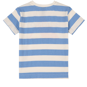 Camiseta de Hombre a Rayas de Múltiples Colores, Corte Holgado, Formal, Manga Corta, 100% Algodón, Antipilling, Diseño Moderno, Nueva Llegada - Product Image 3
