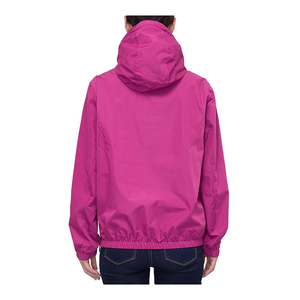 <b>Pink</b> Unisex Windproof Hooded Quarter-Zip Rain <b>Jacket</b> Casual Spring Lightweight Polyester Coat with Zipper Closure Regular Fit - Product Image 4