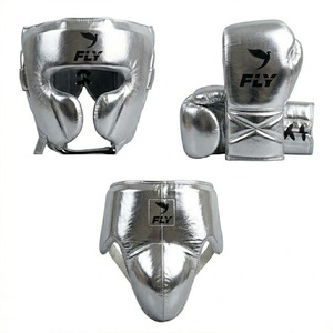 Professional MMA & Boxing <b>Training</b> Set Leather Gloves <b>Head</b> & Groin Guards-Durable Eco-Friendly Breathable - Product Image 1