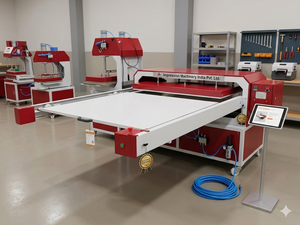Máquina de coser automática de doble cabezal Impression Machinery India Pvt Ltd para sublimación y transferencia de calor en materiales no tejidos a presión - Product Image 2