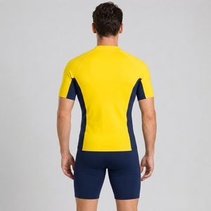 Maillots de bain légers pour hommes, séchage rapide, manches courtes, sublimation personnalisée, vente en gros - Product Image 2