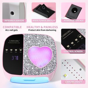LimeGirl Lampada UV LED Senza Fili per Asciugatura Rapida di Smalto Gel, Portatile e Ricaricabile con 4 Impostazioni Timer - Product Image 3