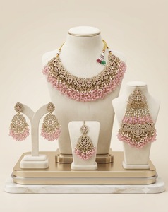 Heavy Choker Necklace With Earrings & Mang Tika Traditional Bridal <b>Wedding</b> <b>Accessories</b> Set for Women Ethnic Jewellery Wholesaler - Product Image 6
