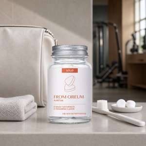 [FROM OREUM] Pasta de Dientes Sólida para Huéspedes, Sabor Mandarina de Jeju, 60 Tabletas para Baño de Hotel - Product Image 5