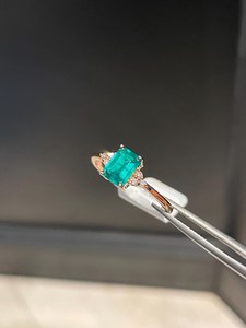 Emerald <b>Ring</b> Sterling Silver <b>Ring</b> May Birthstone Women Jewelry Gold Plated <b>Ring</b> Minimalist <b>Ring</b> Gift For Her Elegant Fashion - Product Image 2