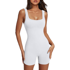 Combinaison de yoga fluorescente pour femme, couleur vive, sans couture, taille haute, en spandex et polyester, séchage rapide, dos nu, tenue de sport - Product Image 1