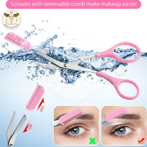 Ergonomic Grip Professional Eyebrow Scissors Beauty Care Best Quality Trimming Top Selling <b>Makeup</b> <b>Tool</b> - Product Image 4