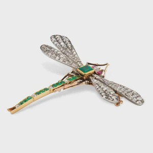 Hermoso Broche de Libélula con Incrustaciones de Esmeralda de 2.5CT, Diamante Moissanita de 0.10CT y Rubí, en Plata de Ley 925, Hecho a Mano, para Boda - Product Image 2