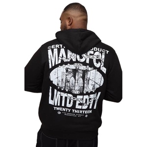 Sudadera con Capucha para Hombre, Gruesa, con Cierre, Corte Regular, Forro Polar, con Estampado Bordado, 100% Algodón, Transpirable, para Invierno - Product Image 1