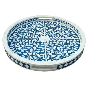 Home And Kitchen Food Storage & Container Tray For Custom Style Top Quality Mother of Pearl Serving Tray Hotel Tea Foods <b>Party</b> - Product Image 3