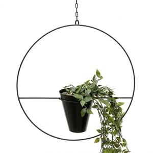 Juego de Macetas Colgantes de Metal Minimalistas Modernas, Hierro con Recubrimiento en Polvo Resistente al Óxido, Jardín Vertical Interior y Exterior, Maceta para Balcón - Product Image 6