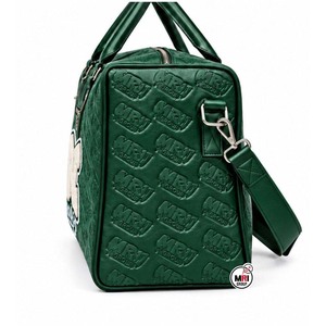 Embossed Logo Weekender OEM <b>Travel</b> <b>Bag</b> Custom Logo Wholesale Durable Design MRI GROUP Purple PU Duffel <b>Bags</b> with Zipper Closure - Product Image 5