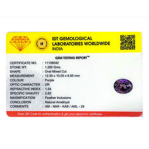 6.25 Carat Natural Amethyst Oval Cut Loose Gemstone for Fine Jewelry - Product Image 4