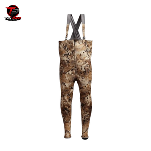 Salopette de chasse camouflage pour homme avec fermeture éclair centrale intégrale et pied intégré, modèle Crossback - Product Image 1
